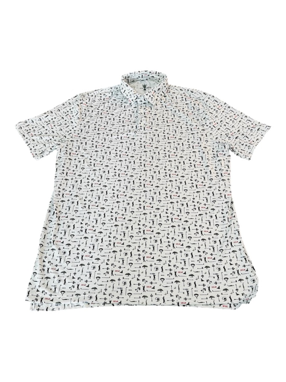 US Open All Over Print 121st White Polo XL